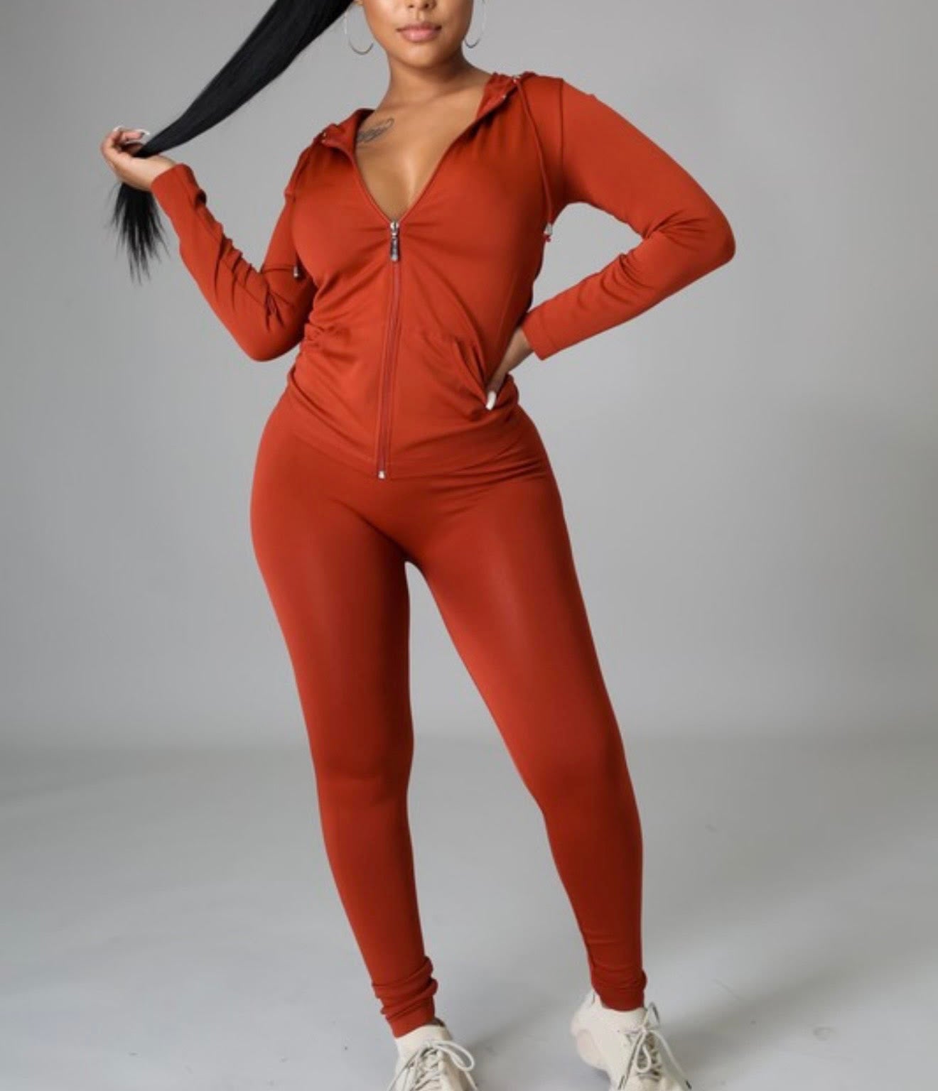 Zip-Up Hoodie & Leggings Set